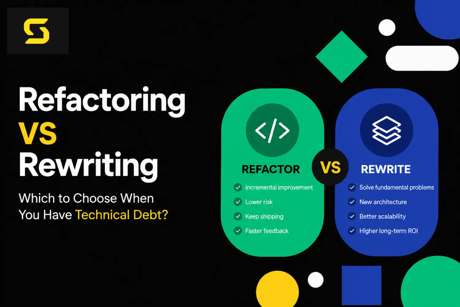 Refactoring vs Rewriting from Scratch: Which to Choose When You Have Technical Debt? refactoring-vs-rewriting-from-scratch-which-to-choose-when-you-have-technical-debt