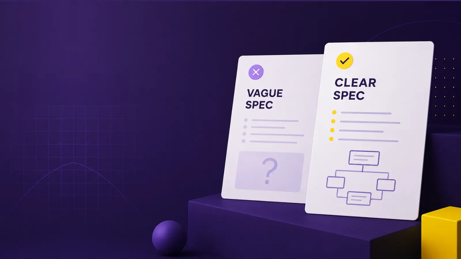 It's a Spec Problem, Not a Quality Problem: Why Outsourced Projects Really Fail Comparison of a vague project brief versus a structured specification document for software outsourcing